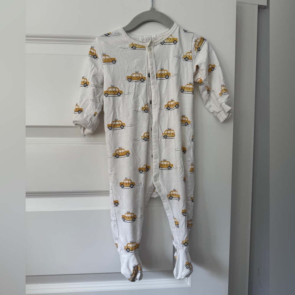 Petit Lem White One Piece with Yellow Car Design